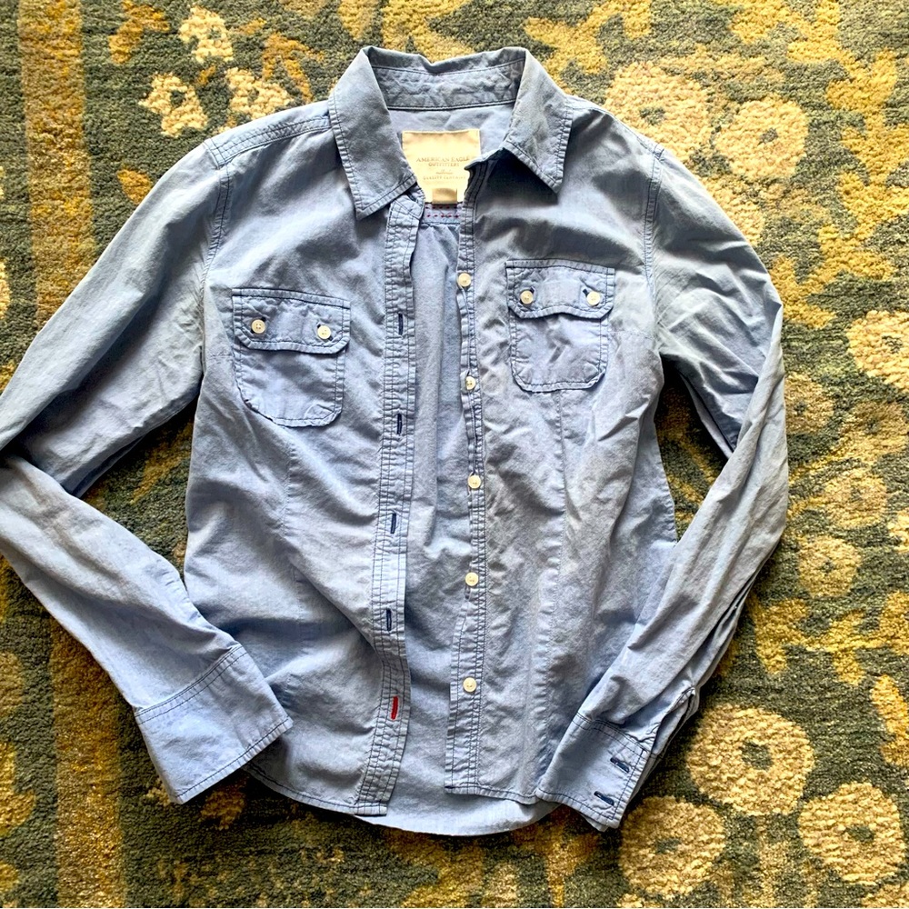 Classic blue button up